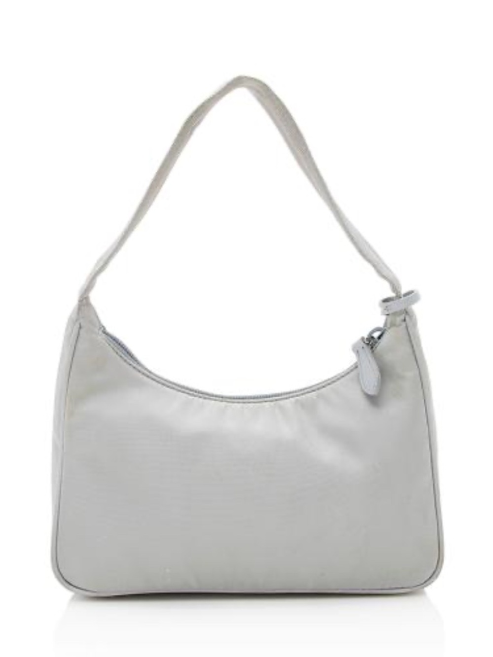 PRADA Re-Edition 2000 Mini Hobo silver gray small nylon bag underarm purse Y2k - Picture 8 of 15